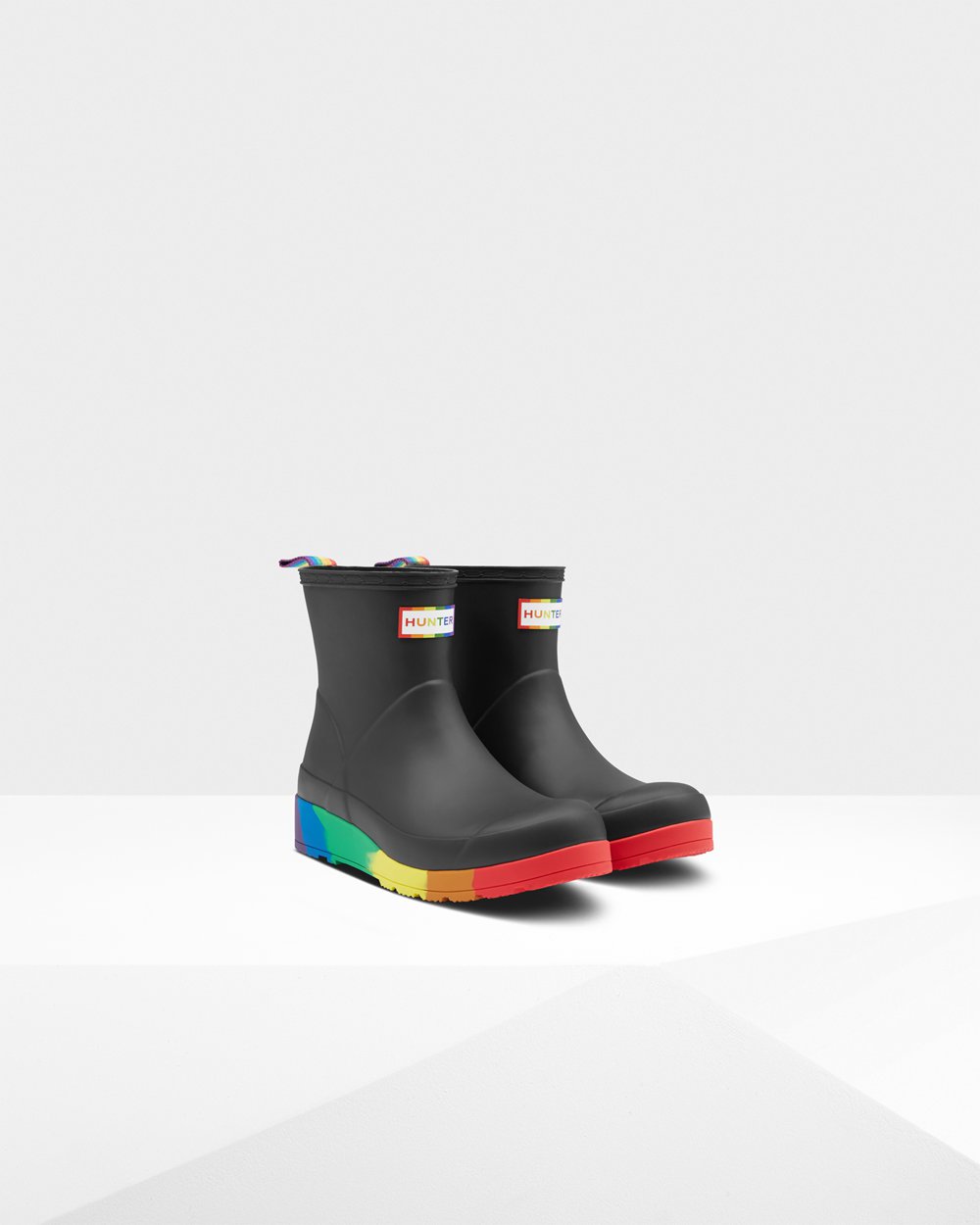 Hunter Play Støvler Dame Sort | Original Pride Flatform Rain | WOFGQ-8169
